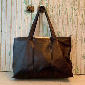 Ferre Milano Black Leather Bag